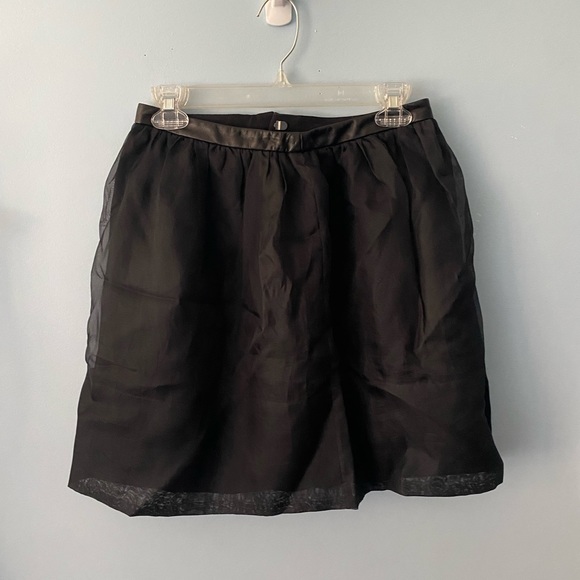 Tibi Silk Mini Skirt with Leather Waistband (+ BOGO SALE!) - Picture 2 of 16